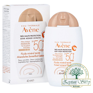 کرم فلوئید ضدآفتاب طبیعی اون مینرال Avene Fluid Mineral Spf 50 حجم 40 میل